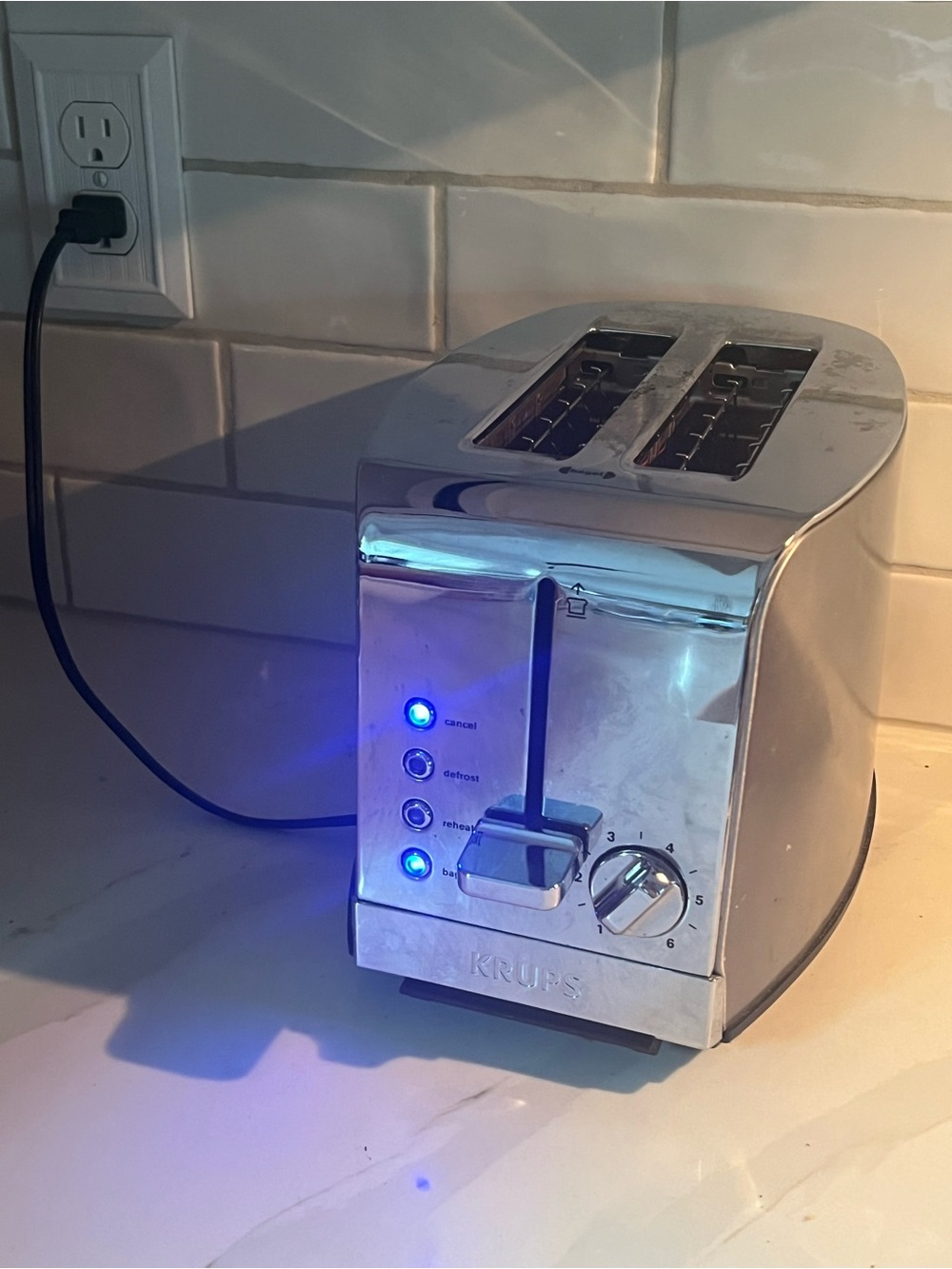 Stainless Steel 2-Slice Toaster in Silver from Krups